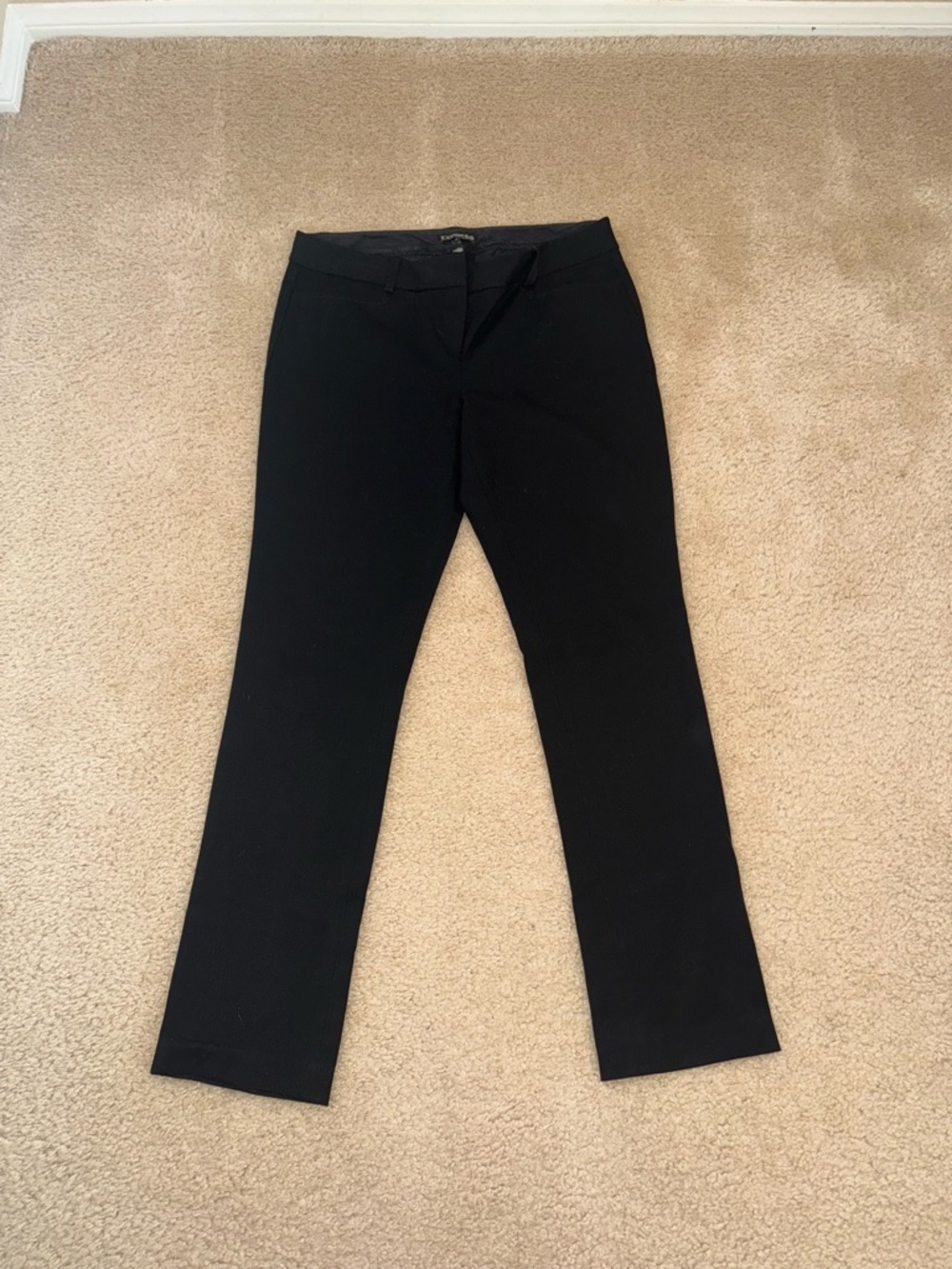 Express Columnist Straight Black Dress Slacks Pants, Size 4R